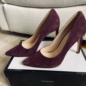 Nine West Women's Wine Suede Heels